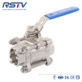 3PC Socket Welded Stainless Steel Floating Ball Valve